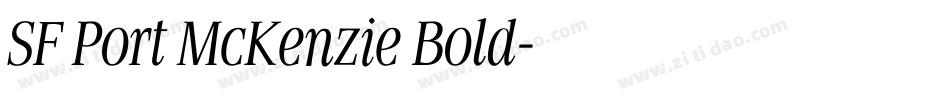 SF Port McKenzie Bold字体转换